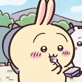 😊 emoji Chiikawa 小可愛追星日記 Telegram sticker 11 of 28