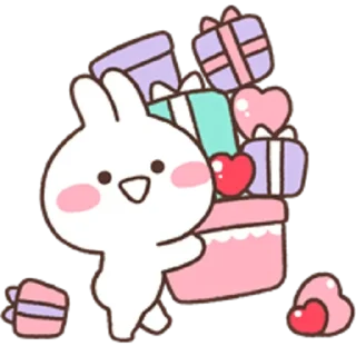 🎁 emoji .i love bunny‹𝟹 @stickersdaManu🐇 ִֶָ Telegram sticker 3 of 76