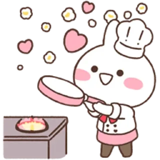 👩‍🍳 emoji .i love bunny‹𝟹 @stickersdaManu🐇 ִֶָ Telegram sticker 4 of 76