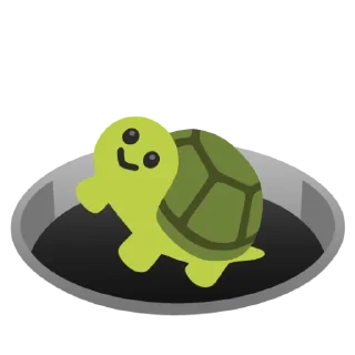 🕳 emoji Turtle Turtle Telegram sticker 23 of 67