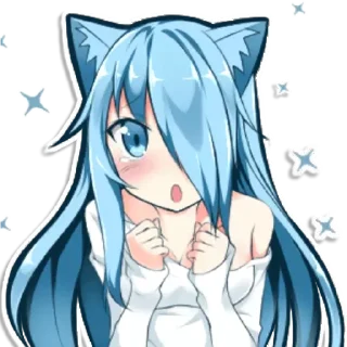 🤩 emoji Cat girl Telegram sticker 8 of 45