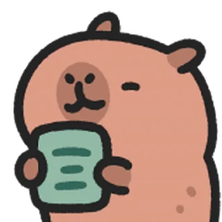 😊 emoji 小水豚 動態表情貼 @kal_pc Telegram sticker 24 of 41