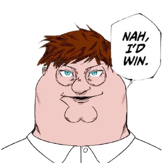 Sticker from Nah, I'd Win