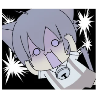 😲 emoji Boy of a black cat Telegram sticker 21 of 39