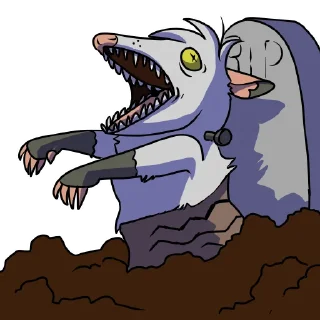 ☠ emoji ZomPossum Boi Telegram sticker 8 of 11