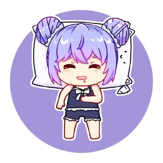 🥱 emoji A-SOUL（绯月见白） Telegram sticker 10 of 47