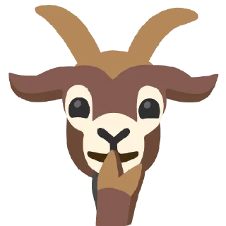 🤫 emoji Google Goat Telegram sticker 13 of 117