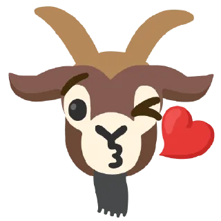 😘 emoji Google Goat Telegram sticker 10 of 117