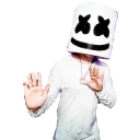🤨 emoji Marshmello Telegram sticker 10 of 20