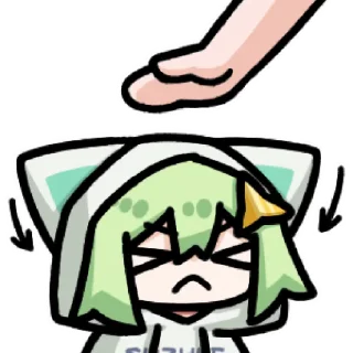 😣 emoji 会动的绿猫 @SuzumeOfficial Telegram sticker 1 of 45