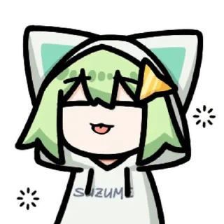 😝 emoji 会动的绿猫 @SuzumeOfficial Telegram sticker 20 of 45