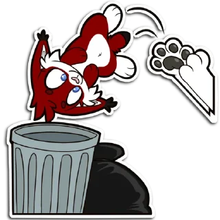 🚮 emoji Little cat! Telegram sticker 4 of 50