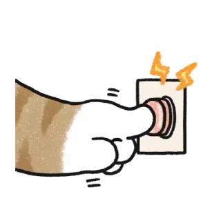 Sticker from 貓咪的胖手手動起來 (橘貓) 無字 @kal_pc