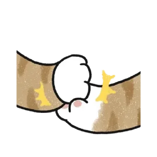 Sticker from 貓咪的胖手手動起來 (橘貓) 無字 @kal_pc