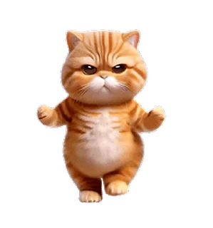 😊 emoji 動感舞星 - 強迫營業 (橘貓) @kal_pc Telegram sticker 15 of 24