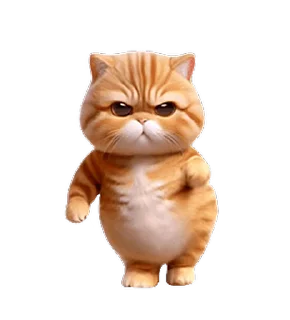 😊 emoji 動感舞星 - 強迫營業 (橘貓) @kal_pc Telegram sticker 24 of 24