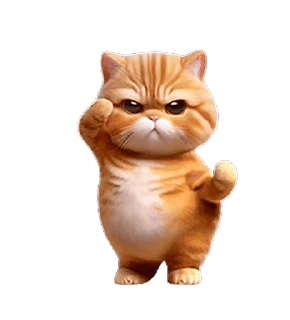 😊 emoji 動感舞星 - 強迫營業 (橘貓) @kal_pc Telegram sticker 7 of 24