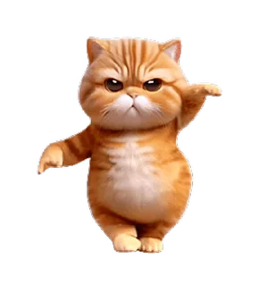 😊 emoji 動感舞星 - 強迫營業 (橘貓) @kal_pc Telegram sticker 8 of 24