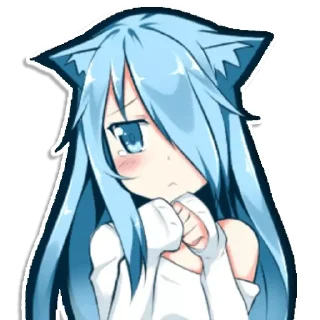 😢 emoji Cat girl Telegram sticker 17 of 45