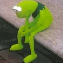 😔 emoji kermit Telegram sticker 19 of 62