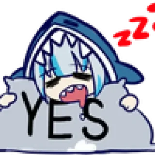 😊 emoji Gawr Gura Telegram sticker 22 of 50