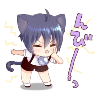 😖 emoji Boy of a black cat Telegram sticker 22 of 39