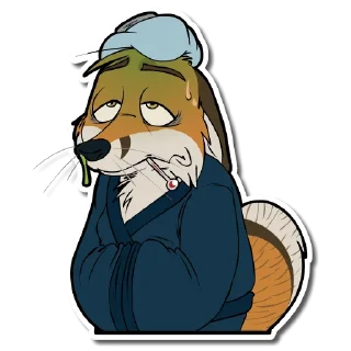🤒 emoji Jasper Fox Telegram sticker 21 of 90
