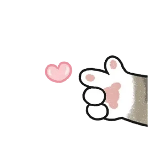 😊 emoji 貓咪的胖手手動起來 (虎斑) Telegram sticker 14 of 24