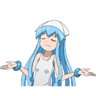 😊 emoji Shinryaku! Ika Musume イカ娘 Telegram sticker 6 of 90