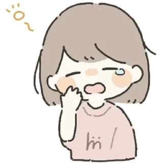 😪 emoji Girl can use stickers Telegram sticker 1 of 40