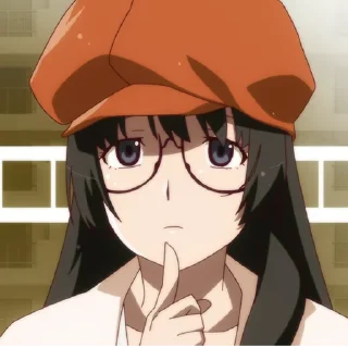 🤔 emoji Hanekawa Tsubasa | @KonoVitoDa Telegram sticker 24 of 120