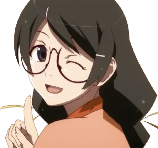 😉 emoji Hanekawa Tsubasa | @KonoVitoDa Telegram sticker 21 of 120