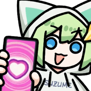 💓 emoji 会动的绿猫 @SuzumeOfficial Telegram sticker 13 of 45