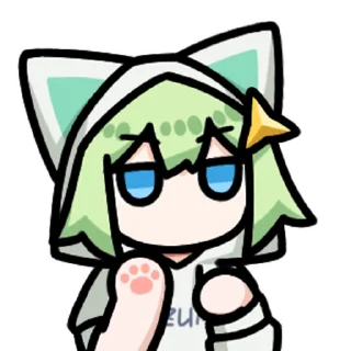 🐾 emoji 会动的绿猫 @SuzumeOfficial Telegram sticker 17 of 45