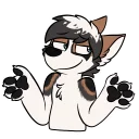 💁 emoji Marble Fox Shiro Telegram sticker 6 of 104