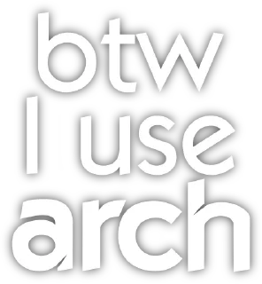 Sticker from btw I use Arch (by @ddepau)
