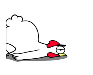 😊 emoji Chicken Bro Lazy Mode (雞雞兄弟) @kal_pc Telegram sticker 1 of 16