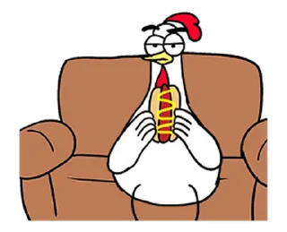 😊 emoji Chicken Bro Lazy Mode (雞雞兄弟) @kal_pc Telegram sticker 11 of 16