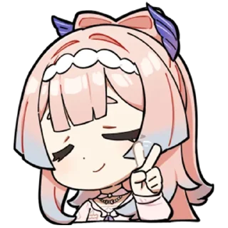 ✌️ emoji @Sparklelover 心海(Kokomi) Telegram sticker 21 of 52