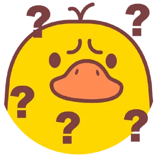 ❓ emoji FOMO Duck Telegram sticker 22 of 45