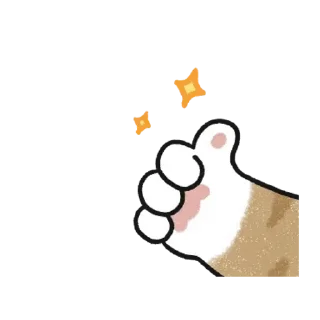 Sticker from 貓咪的胖手手動起來 (橘貓) 無字 @kal_pc