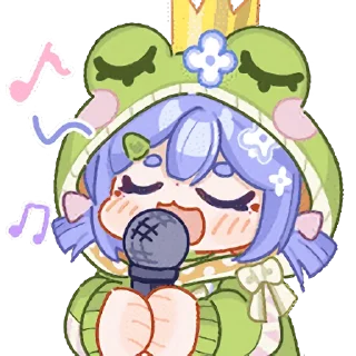 Sticker from 阿梓直播间表情——蛙梓