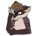 🙇 emoji Milo The Raccoon Telegram sticker 21 of 73