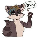 ☝ emoji Milo The Raccoon Telegram sticker 5 of 73