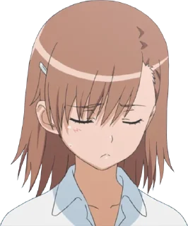 😞 emoji Misaka Mikoto Telegram sticker 5 of 92