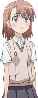 😳 emoji Misaka Mikoto Telegram sticker 14 of 92