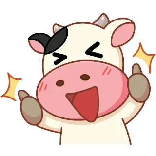 👍 emoji Momo Cow 4 Telegram sticker 7 of 102