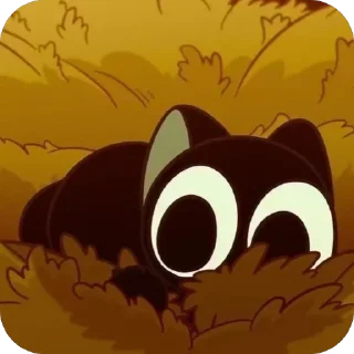 🫥 emoji HEI THE CAT ⋮ 🖤 Telegram sticker 10 of 68