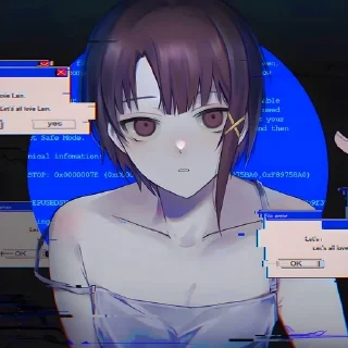 🤎 emoji ⌜ Lain 🤎🌐 ⌟  ᨒ @KurumiFan ⛩️ Telegram sticker 2 of 120