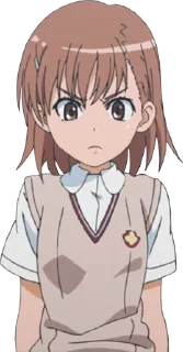😠 emoji Misaka Mikoto Telegram sticker 9 of 92